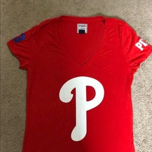 PINK Victoria's Secret Tops - VS Pink Phillies Tee PINK Victoria's Secret Tops - VS Pink Phillies Tee